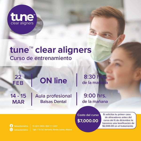 Curso de entrenamiento: tune™ clear aligners